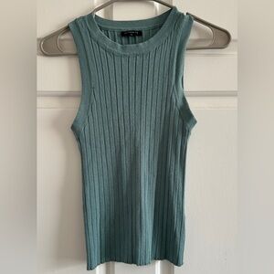 Dynamite Teal Ribbed Tank Top